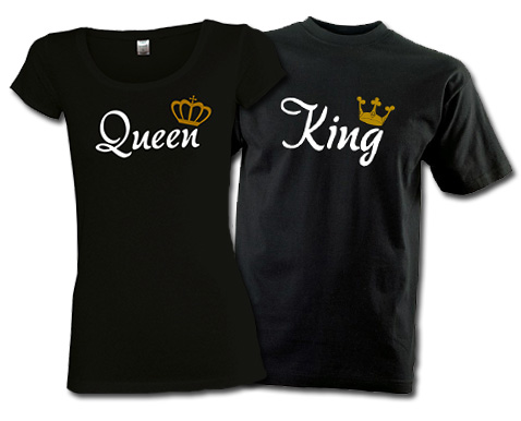 Tričko pro zamilované páry 1 – King a Queen